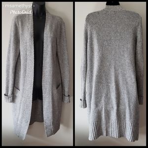 Shrinking Violet Open Front Knit Cardigan Sweater